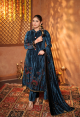 PREMIUM VELVET TEAL DUPATTA SET